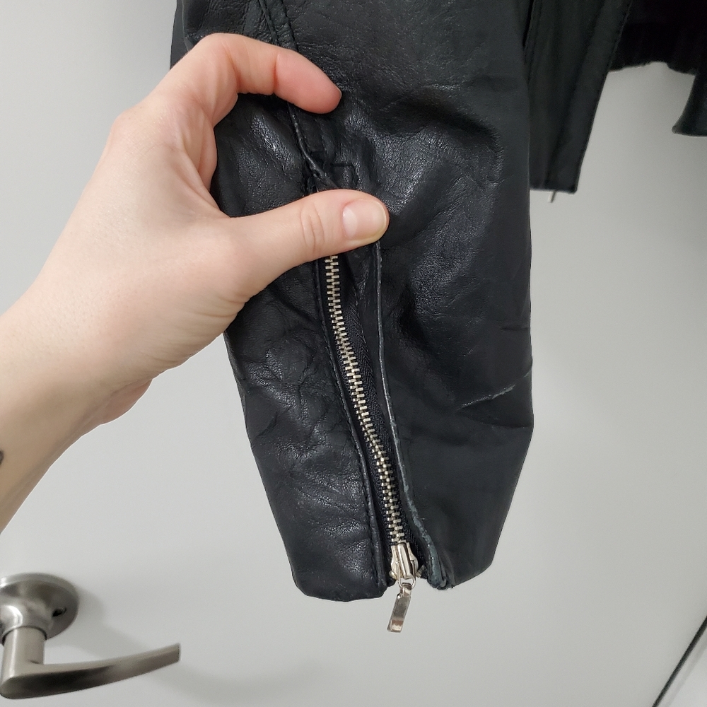 Keneth Cole Leather Moto Jacket - Picture 5 of 11